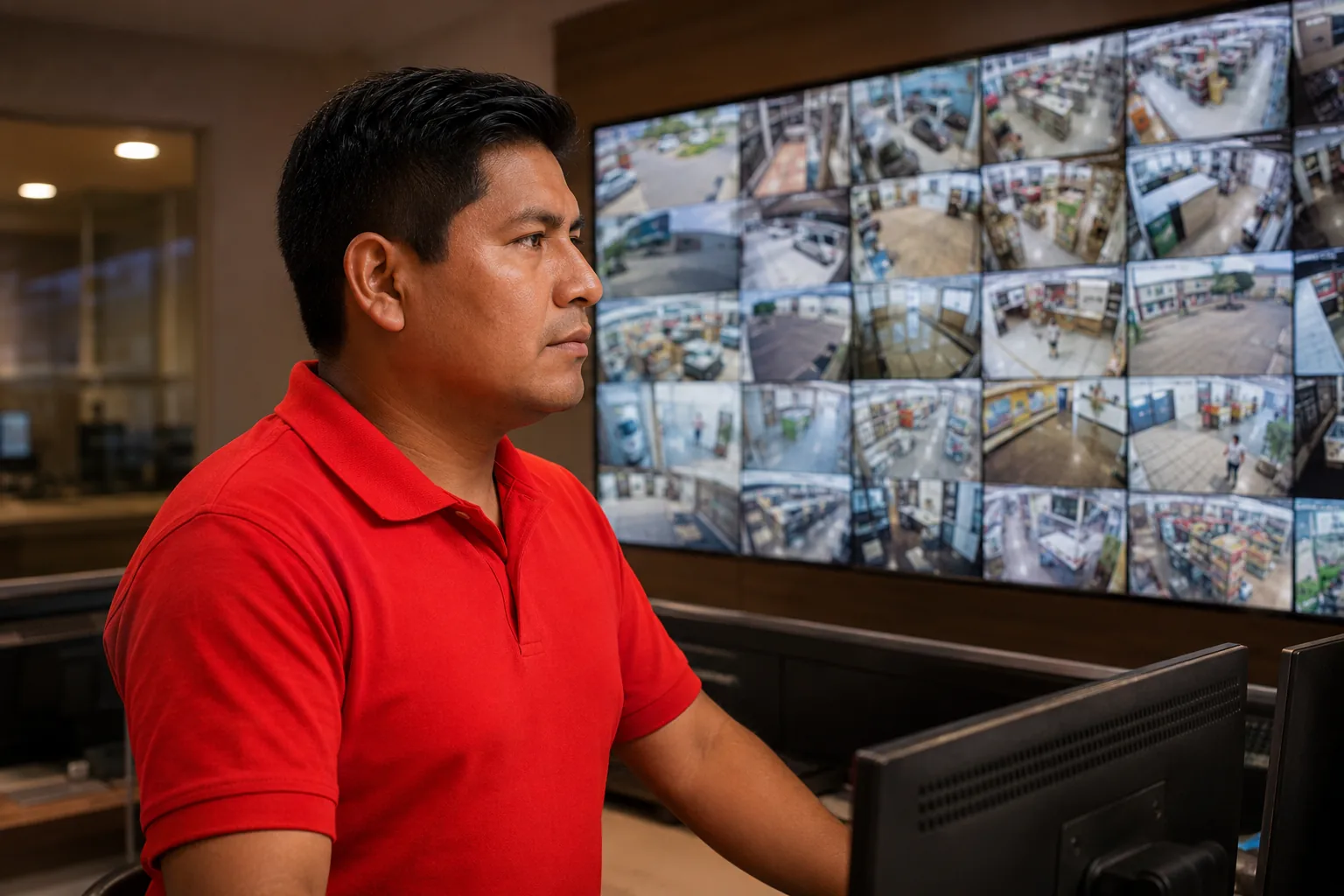 Operador de EmviDi en la central de monitoreo 24/7